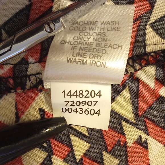 J. Jill Red & Black Triangle Print Shirt Dress - Picture 10 of 10